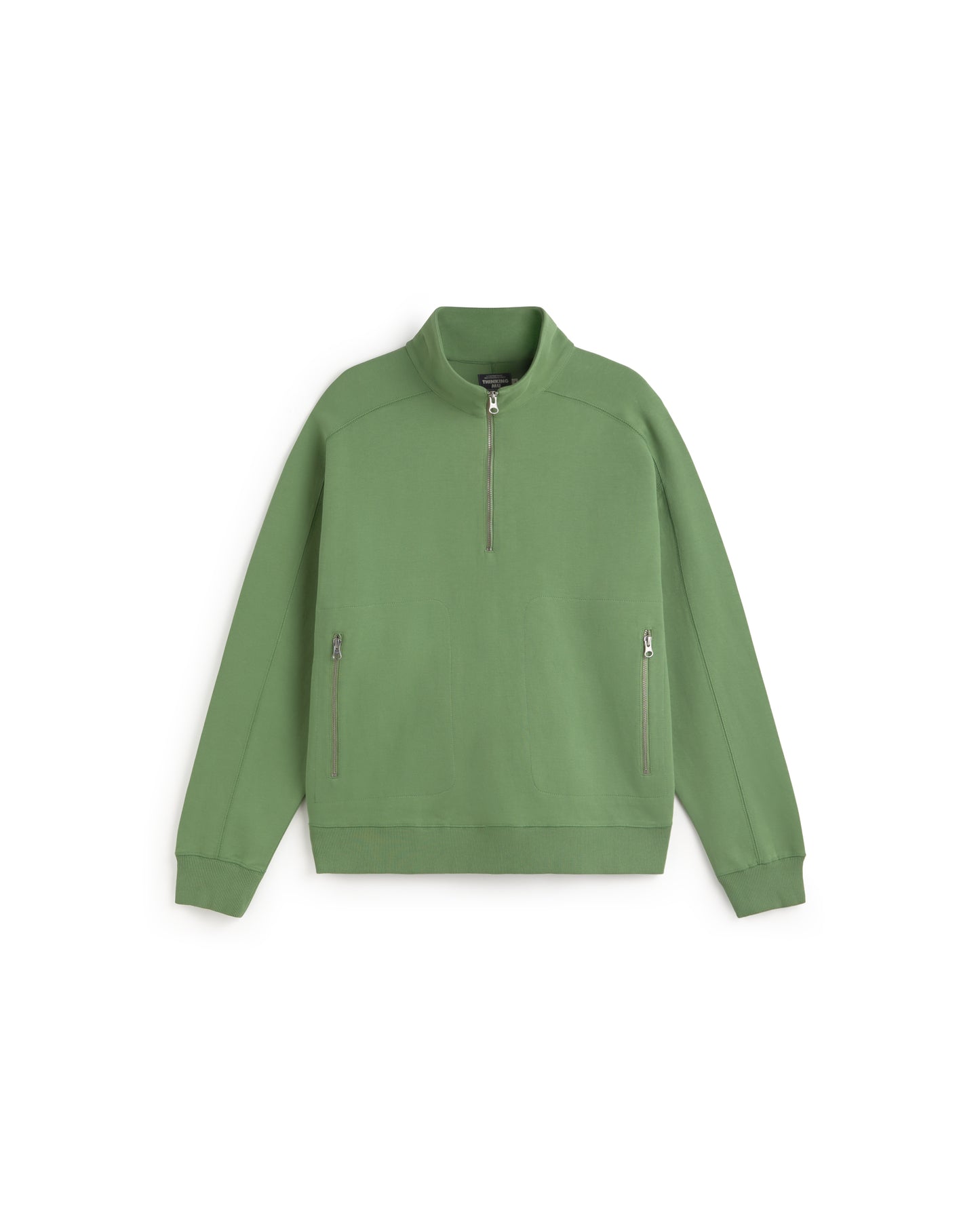 Sudadera verde Pipo sostenible silueta - 1