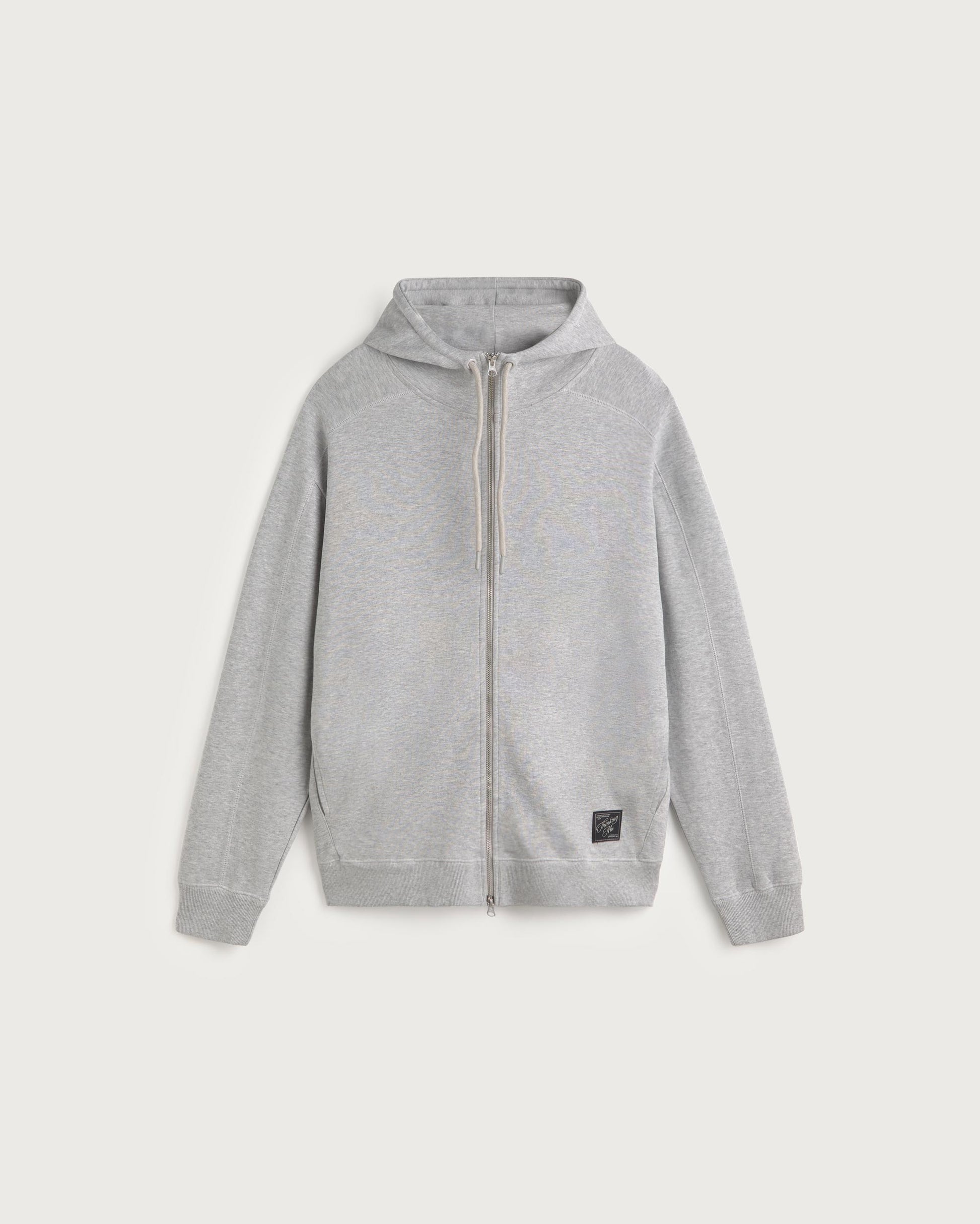 Sudadera gris sol verde espalda Garfu sostenible silueta - 1