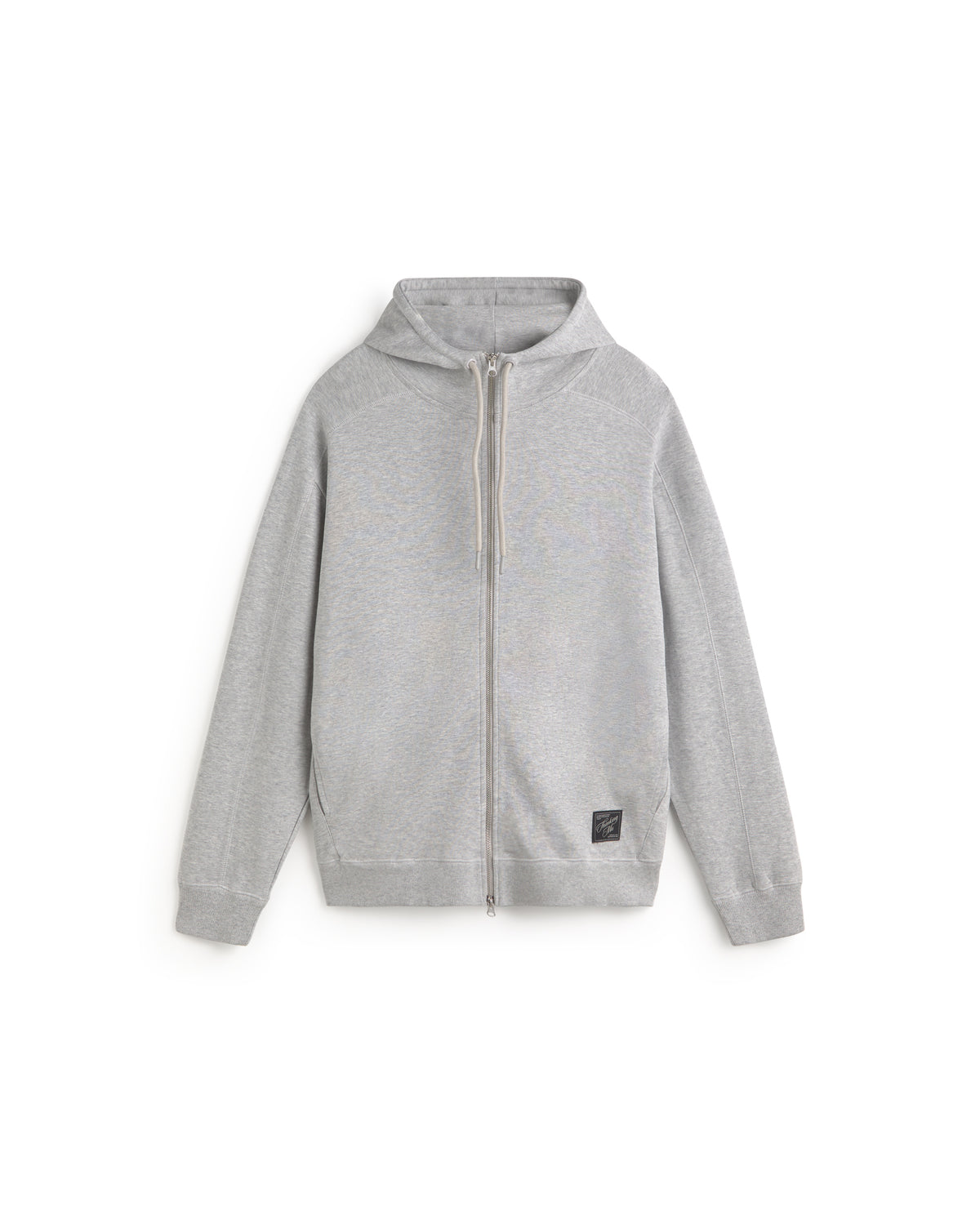 Sudadera gris sol verde espalda Garfu sostenible silueta - 1