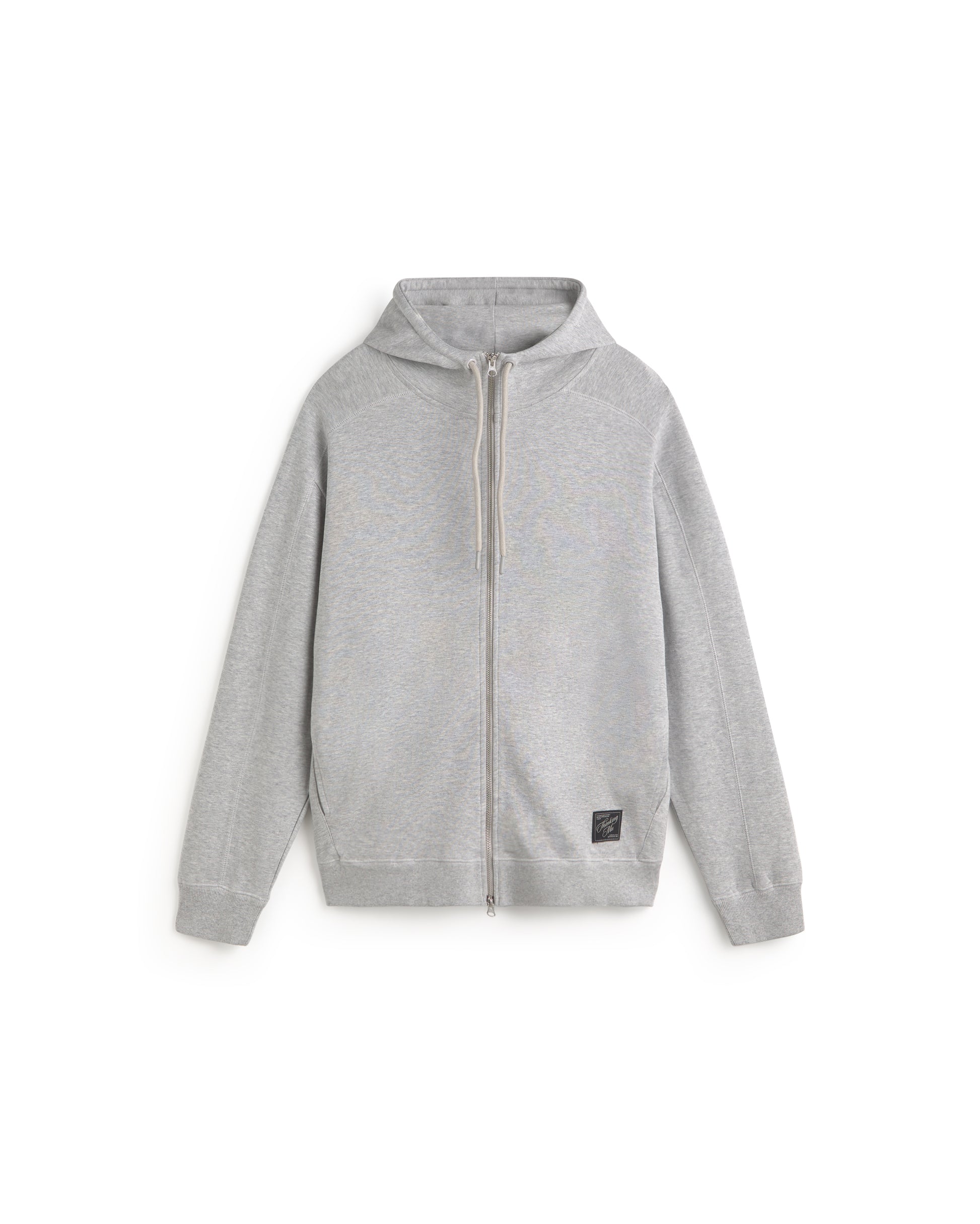 Sudadera gris sol verde espalda Garfu sostenible silueta - 1