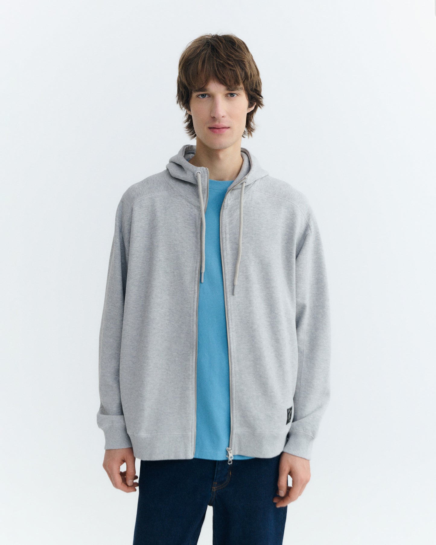 Sudadera gris sol verde espalda Garfu sostenible - 2