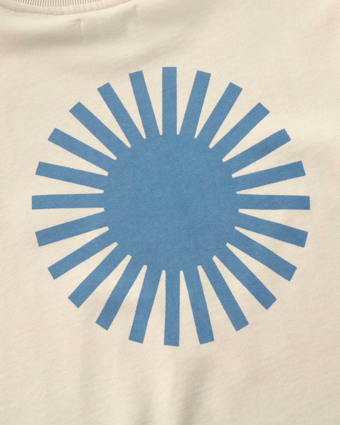 Sudadera cruda sol azul espalda Leon sostenible silueta - 3