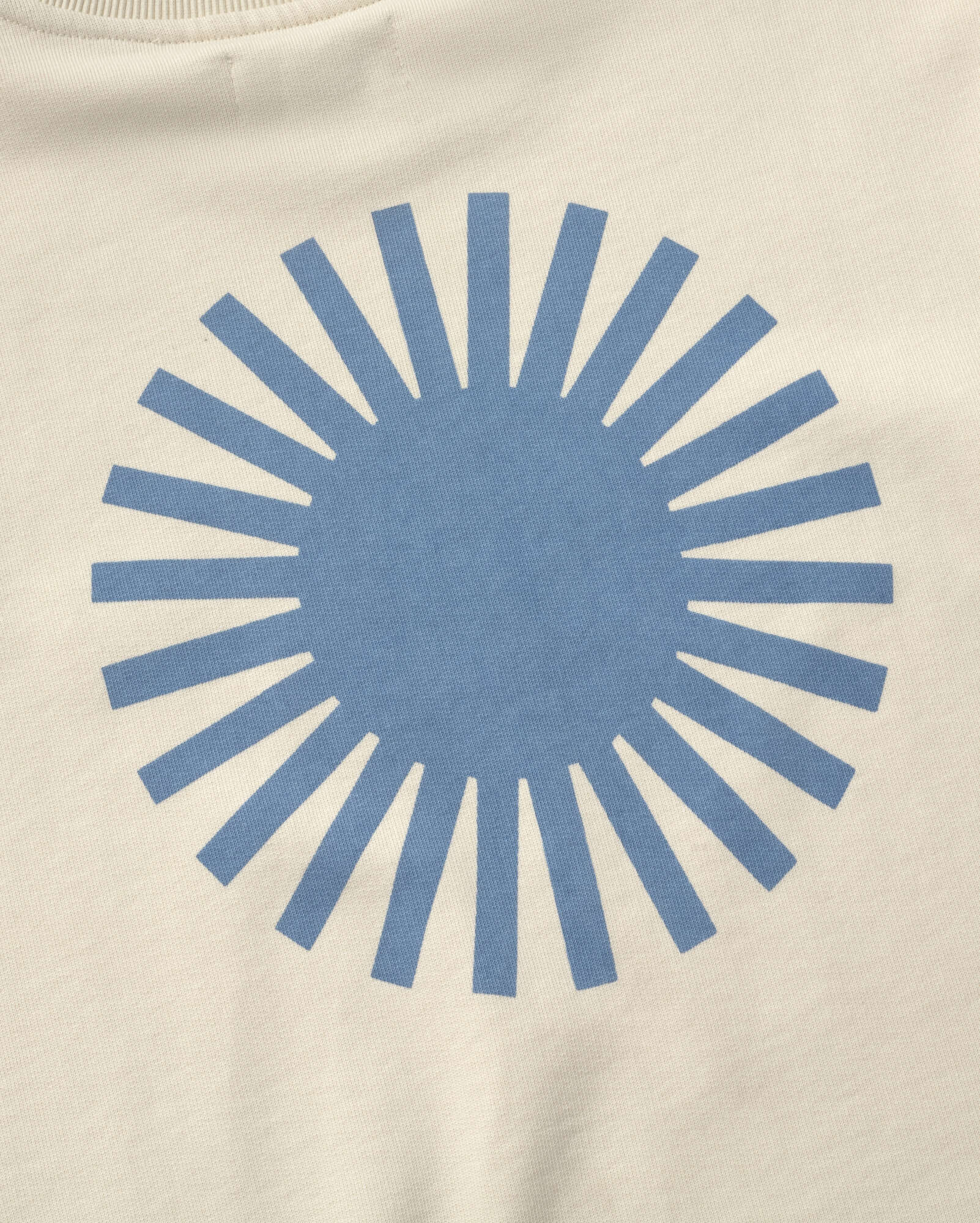 Sudadera cruda sol azul espalda Leon sostenible silueta - 3