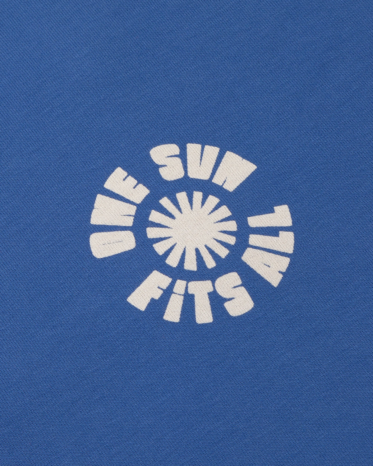 Sudadera azul one sun Leon sostenible silueta - 2