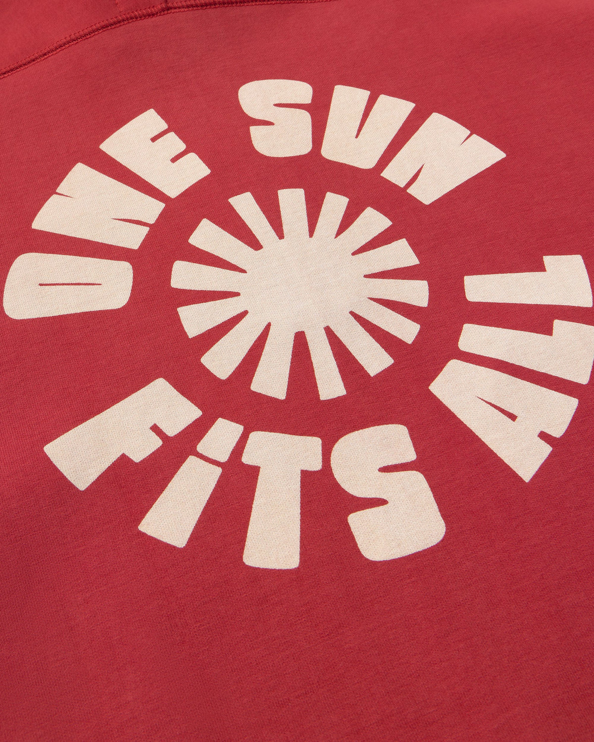 Sudadera roja one sun Pipo sostenible silueta - 2