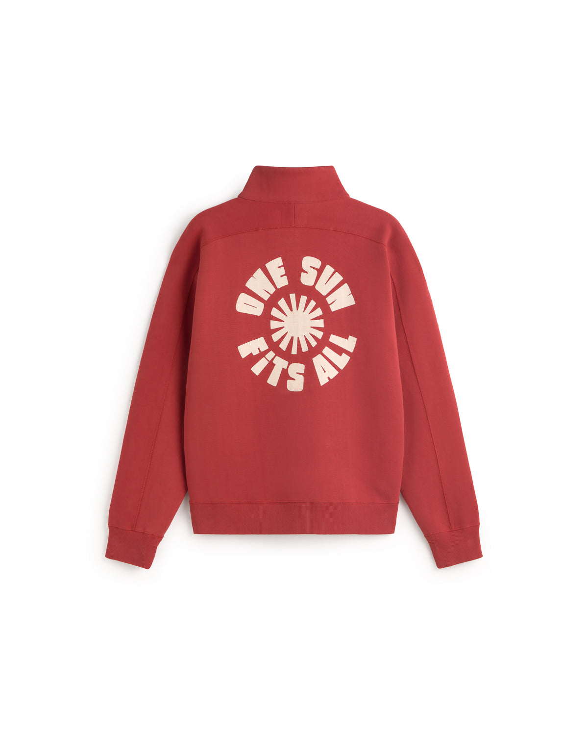 Sudadera roja one sun Pipo sostenible silueta - 3
