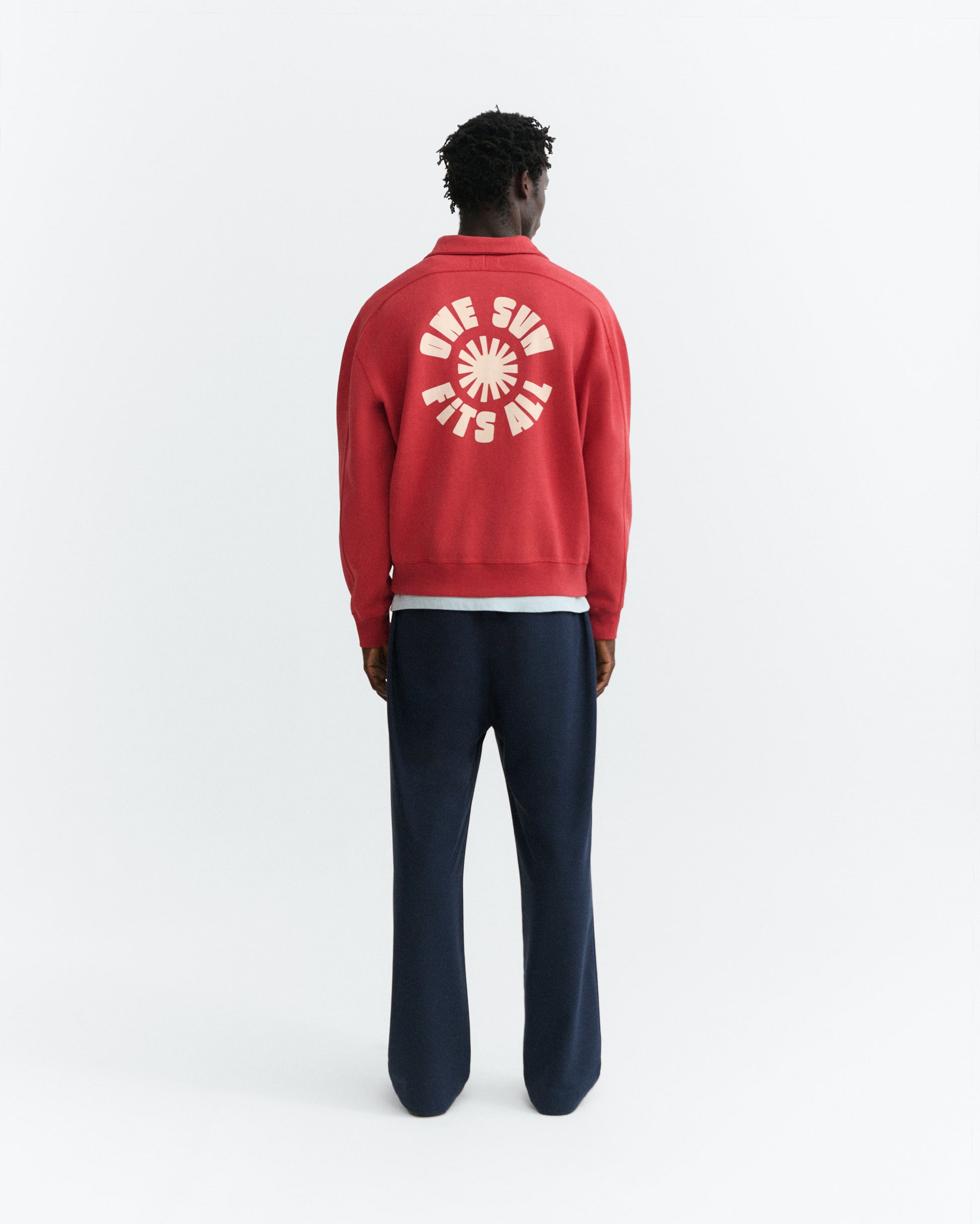 Sudadera roja one sun Pipo sostenible - 4