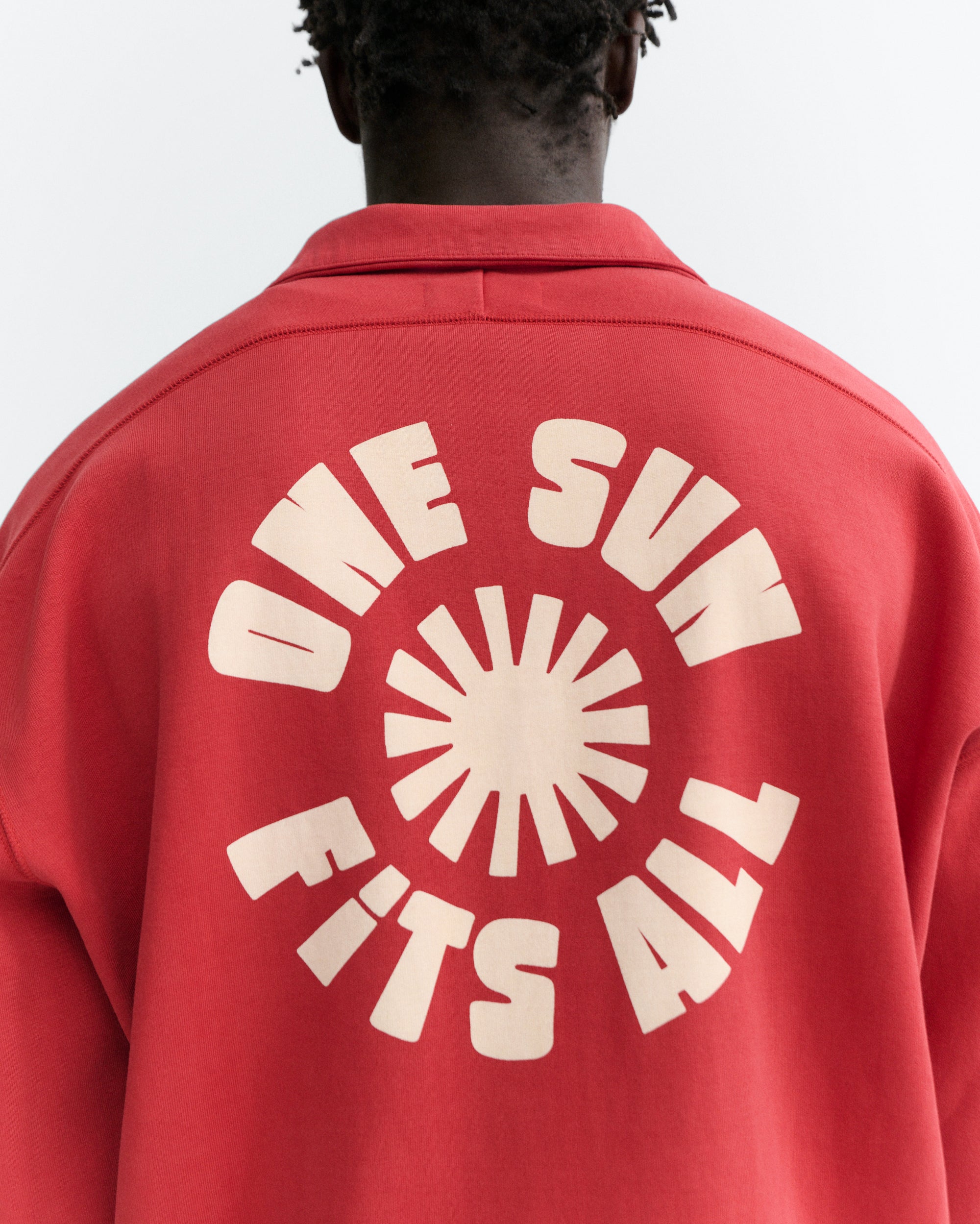 Sudadera roja one sun Pipo sostenible - 5