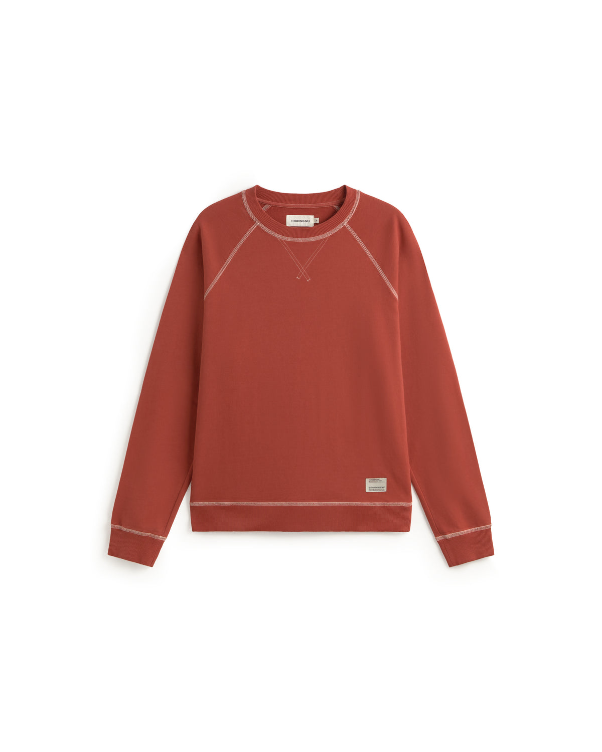 Sudadera roja Gorka sostenible silueta - 1