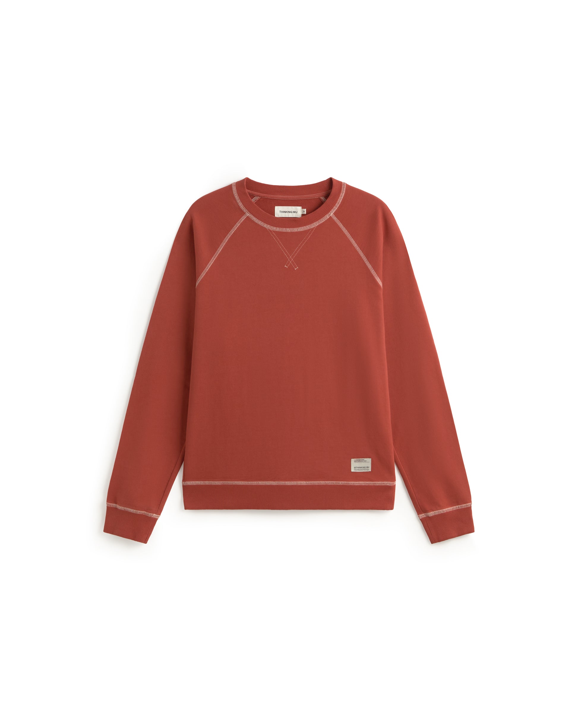 Sudadera roja Gorka sostenible silueta - 1