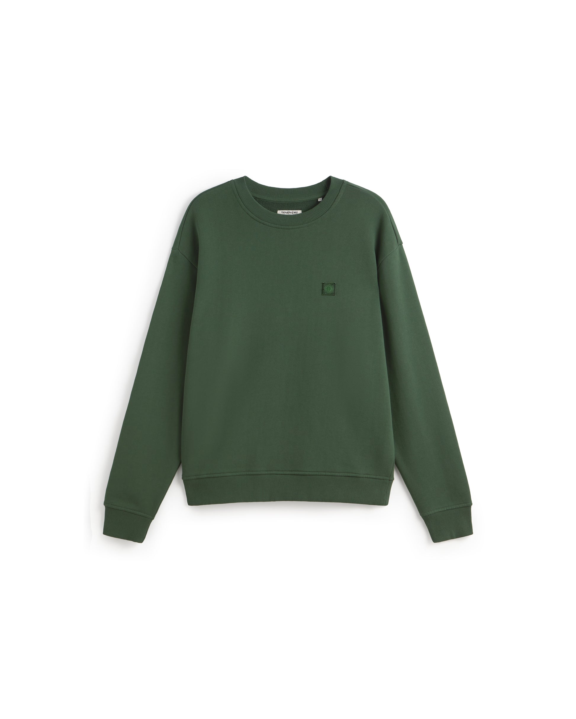 Sudadera verde sol verde espalda Leon sostenible silueta - 1
