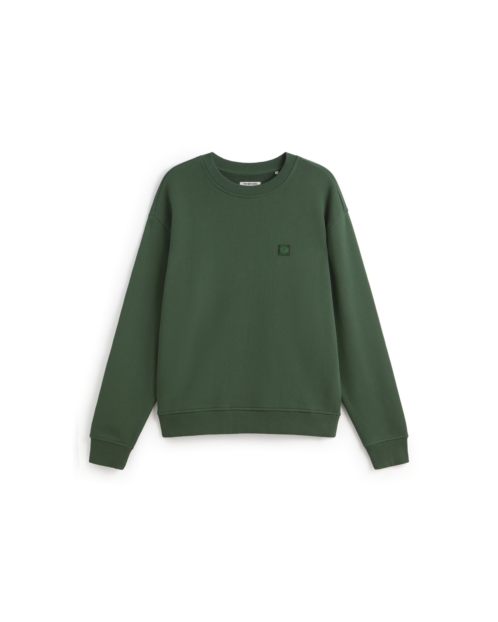 Sudadera verde sol verde espalda Leon sostenible silueta - 1