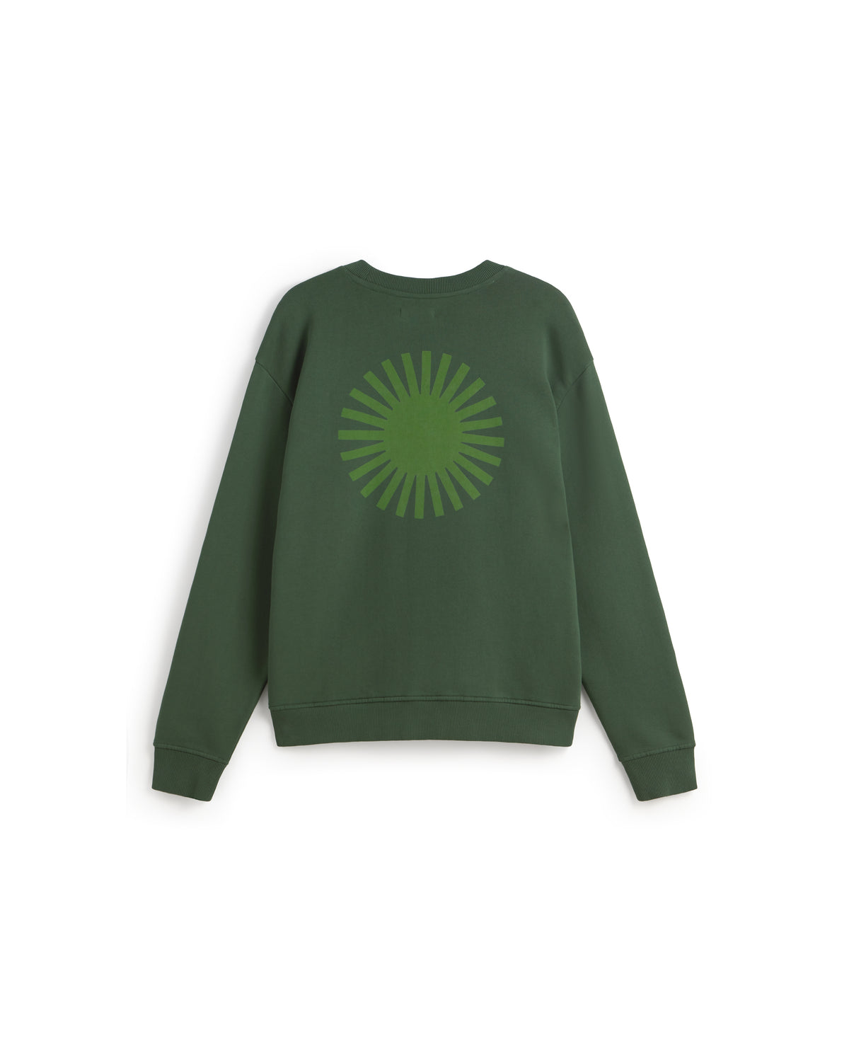 Sudadera verde sol verde espalda Leon sostenible silueta - 2