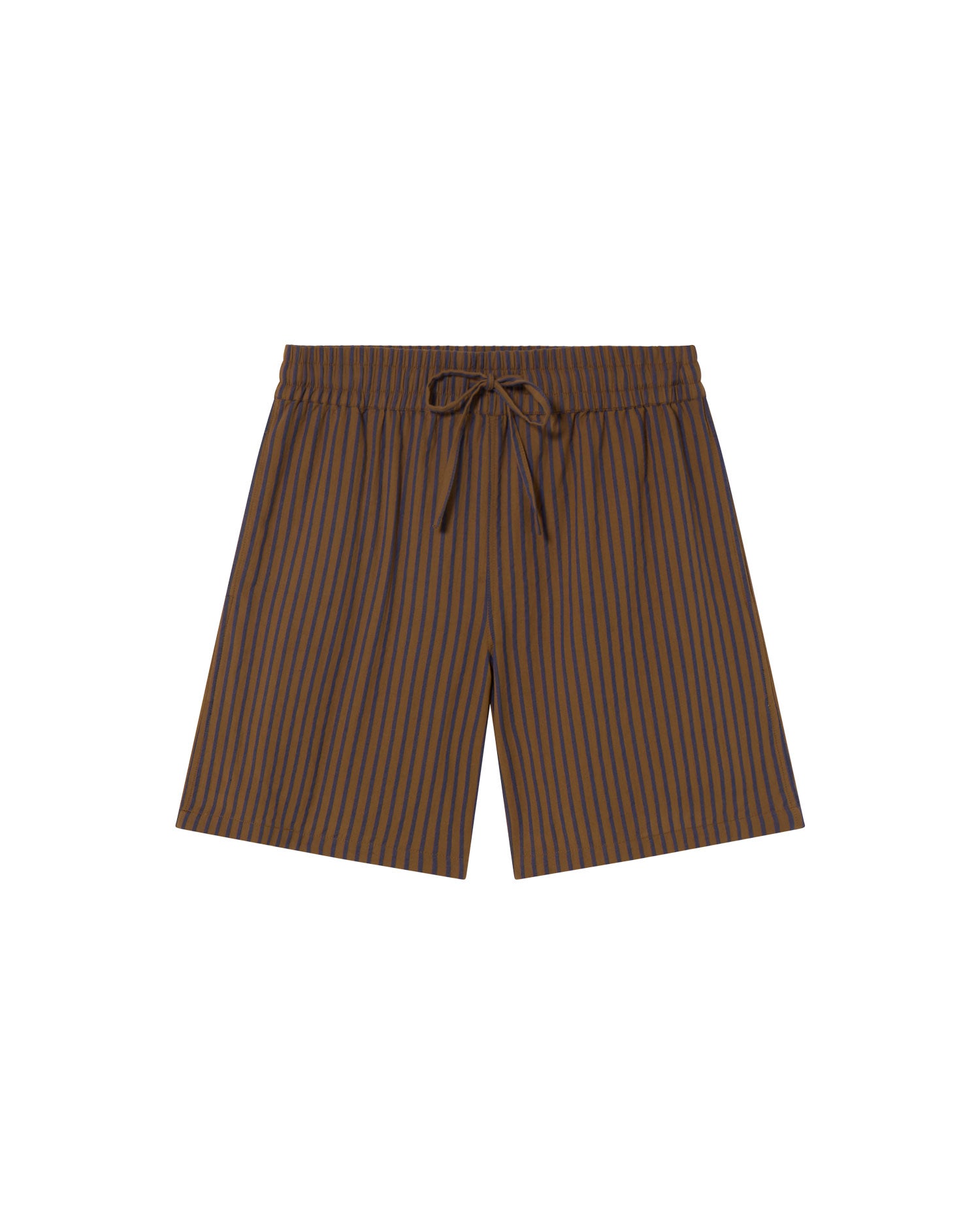 Bermuda marrón rayas Henry sostenible - silueta 1