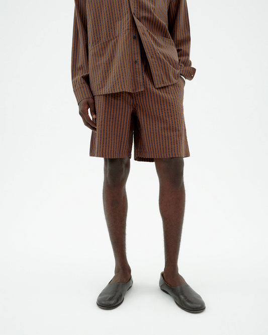 Bermuda marrón rayas Henry sostenible-1