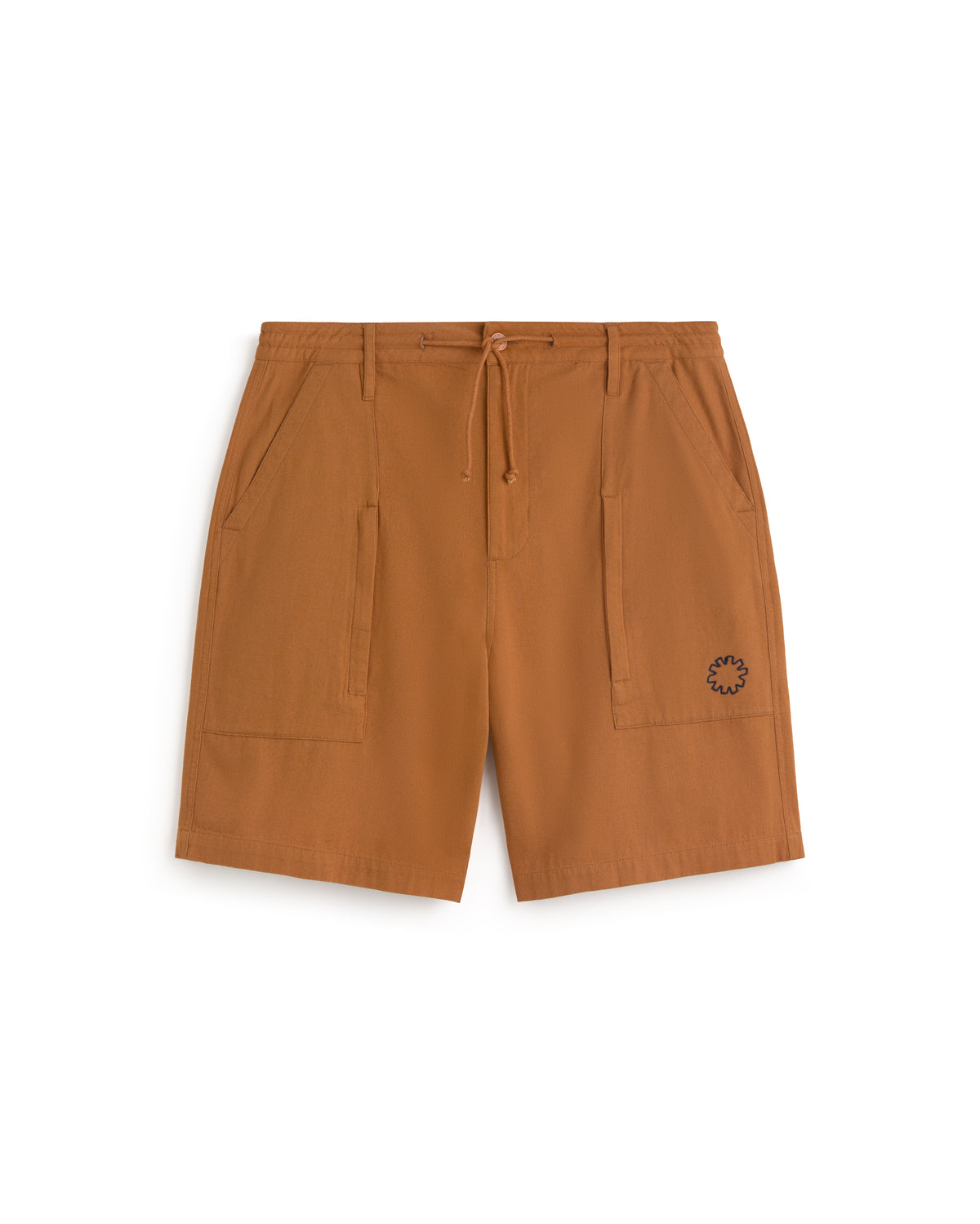 Bermuda ancho bordado a mano Alfie sostenible silueta - 1