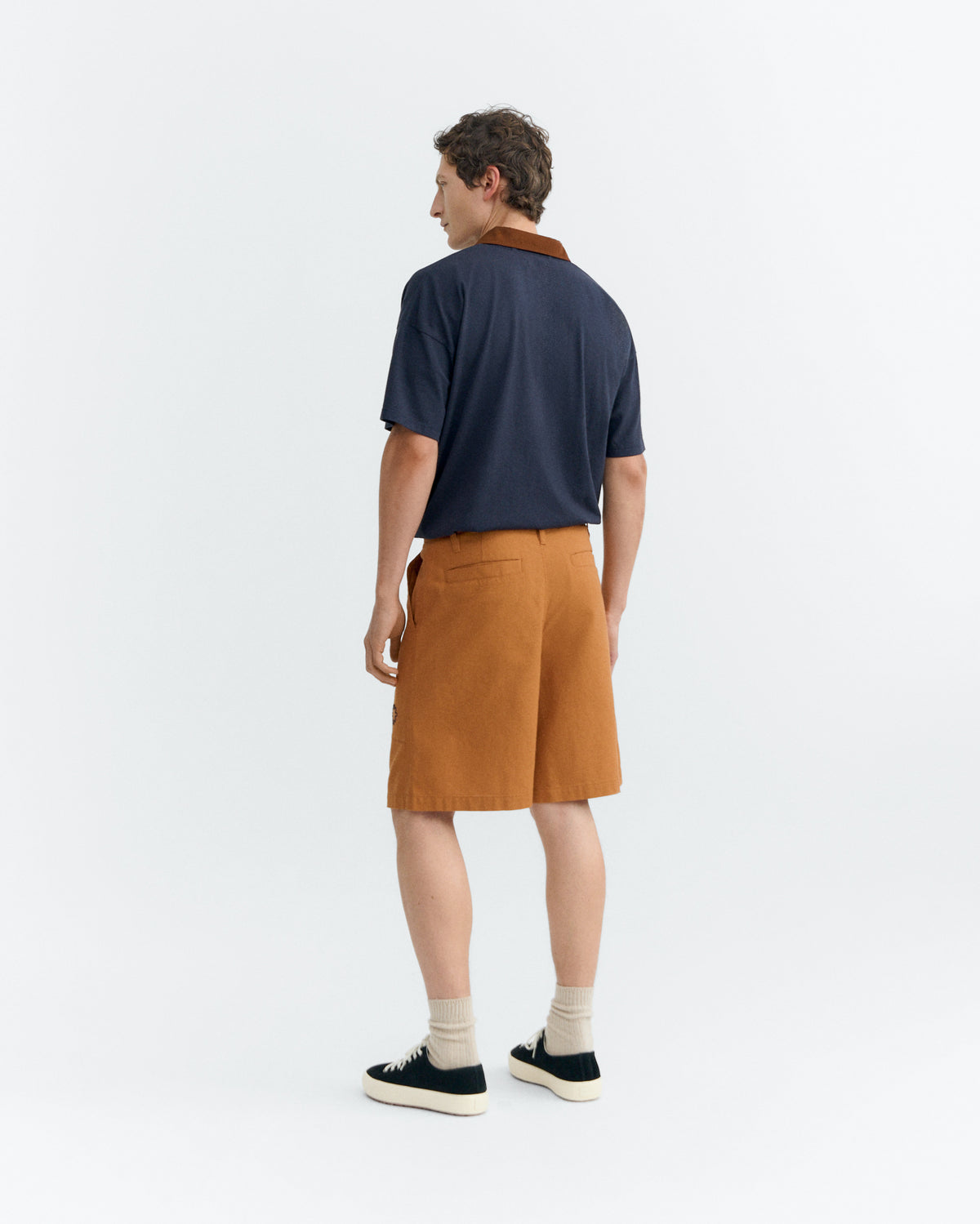 Bermuda ancho bordado a mano Alfie sostenible - 4