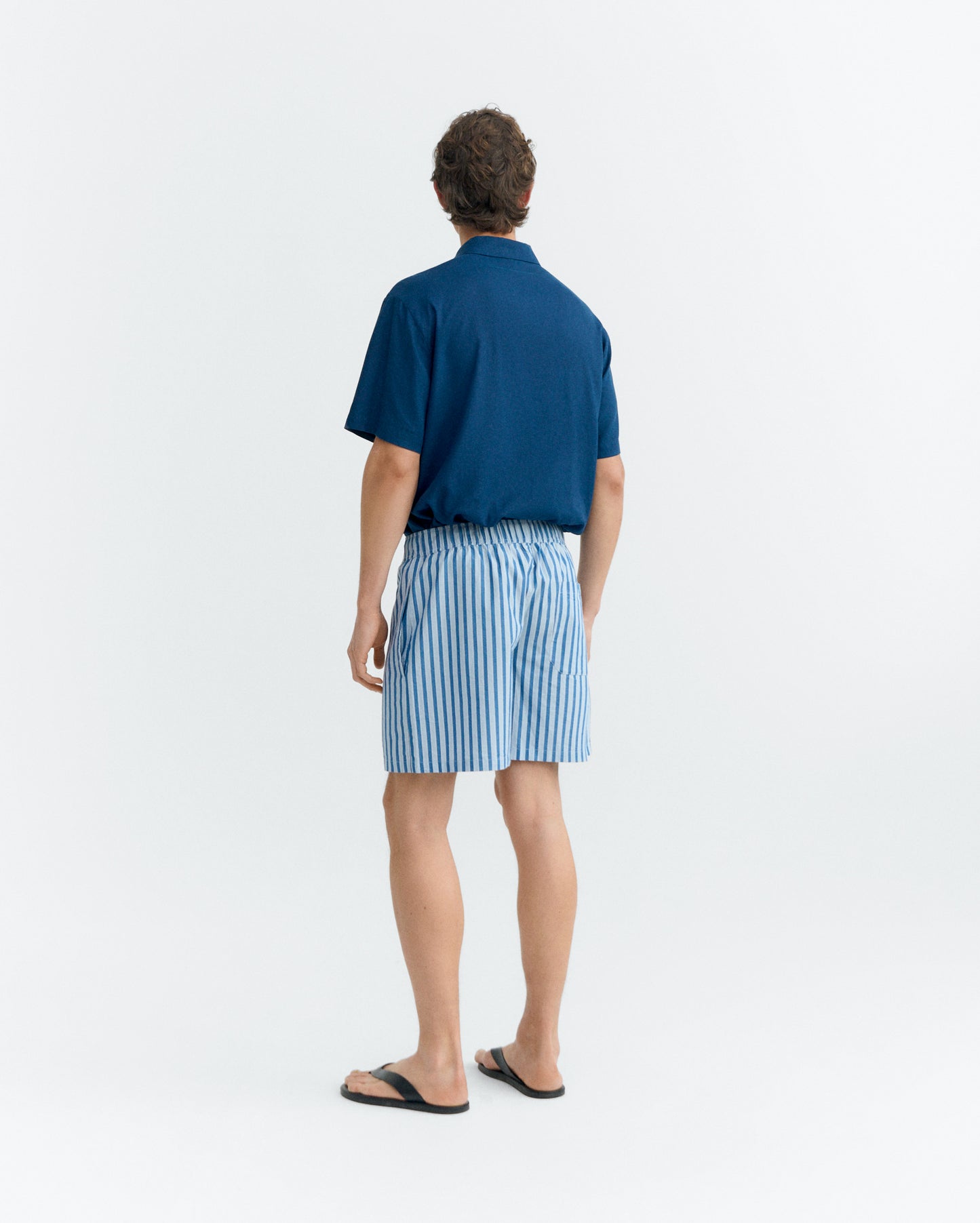 Bermuda rayas azul Haitam sostenible - 4
