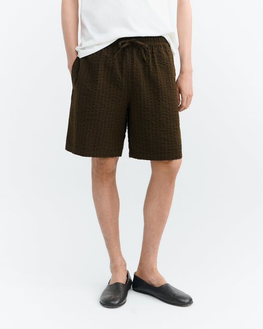 Bermuda seersucker marrón Henry sostenible - 2
