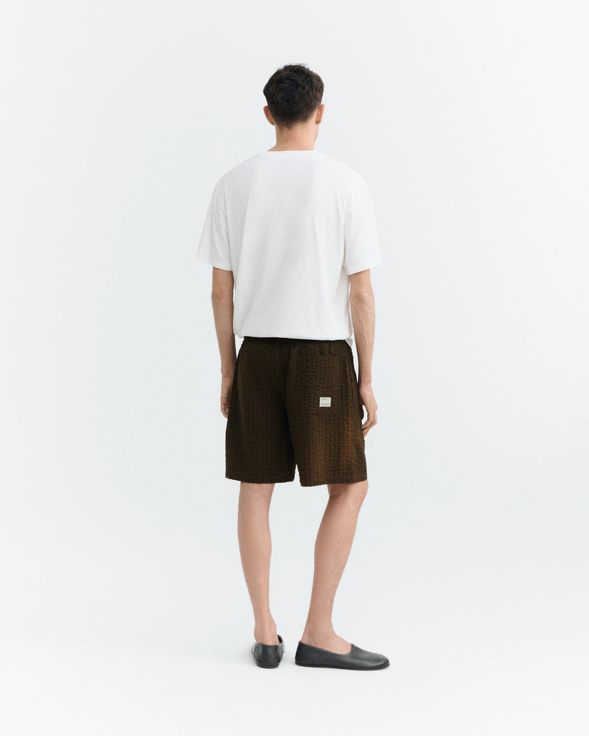 Bermuda seersucker marrón Henry sostenible - 4