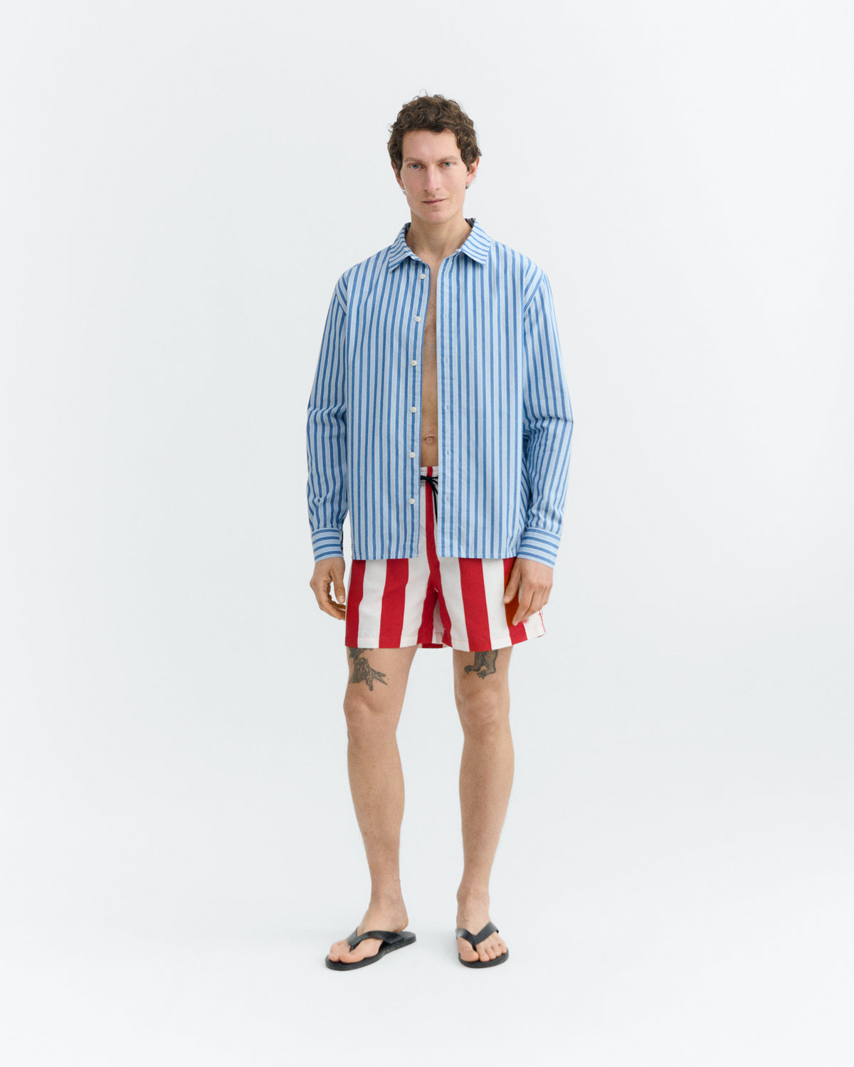 Bañador rayas rojo Limpopo sostenible - 1