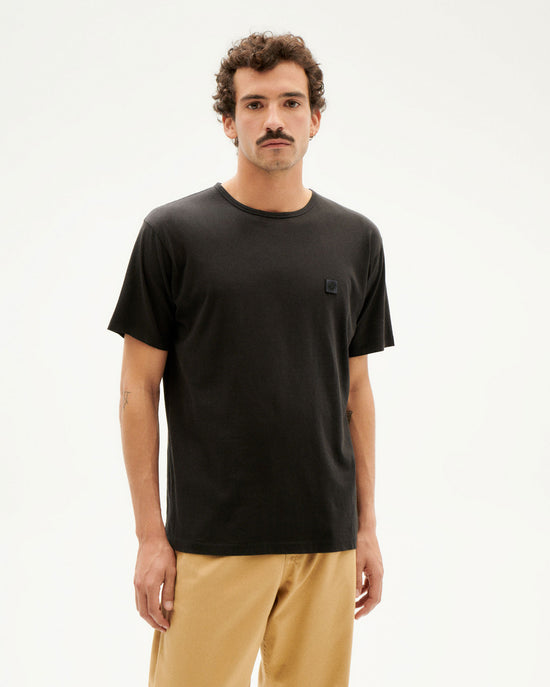Schwarzes T-Shirt plain Sol
