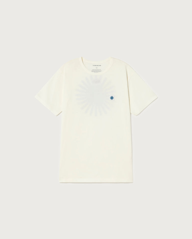 Camiseta blanca Sol indigo-silueta