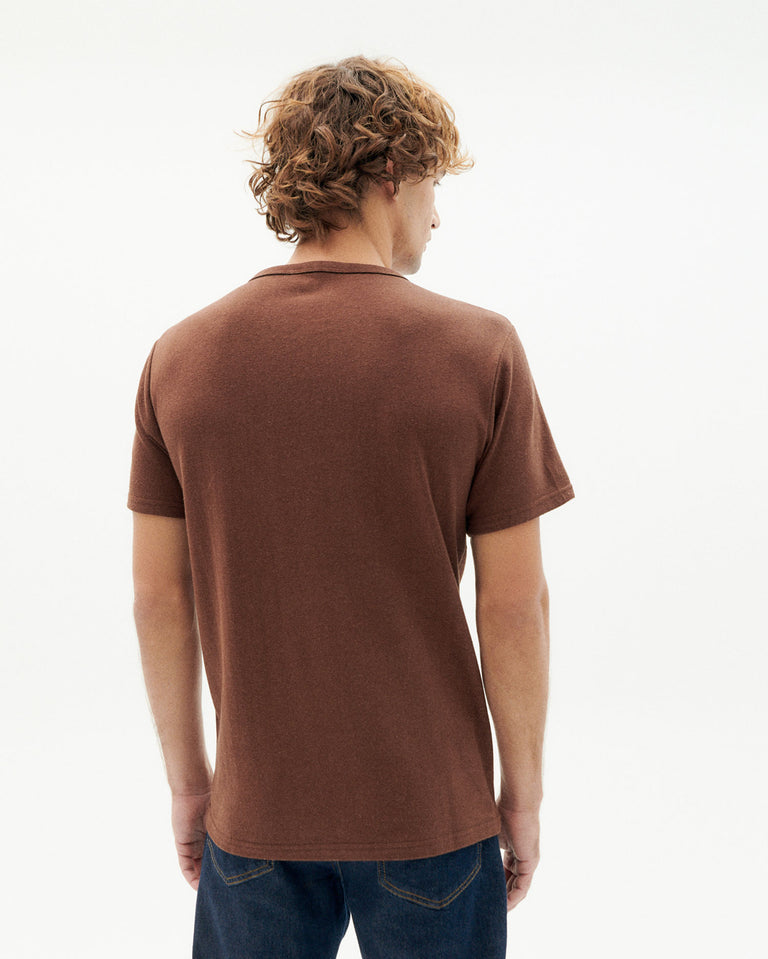 Camiseta gruesa marrón hemp sostenible-4
