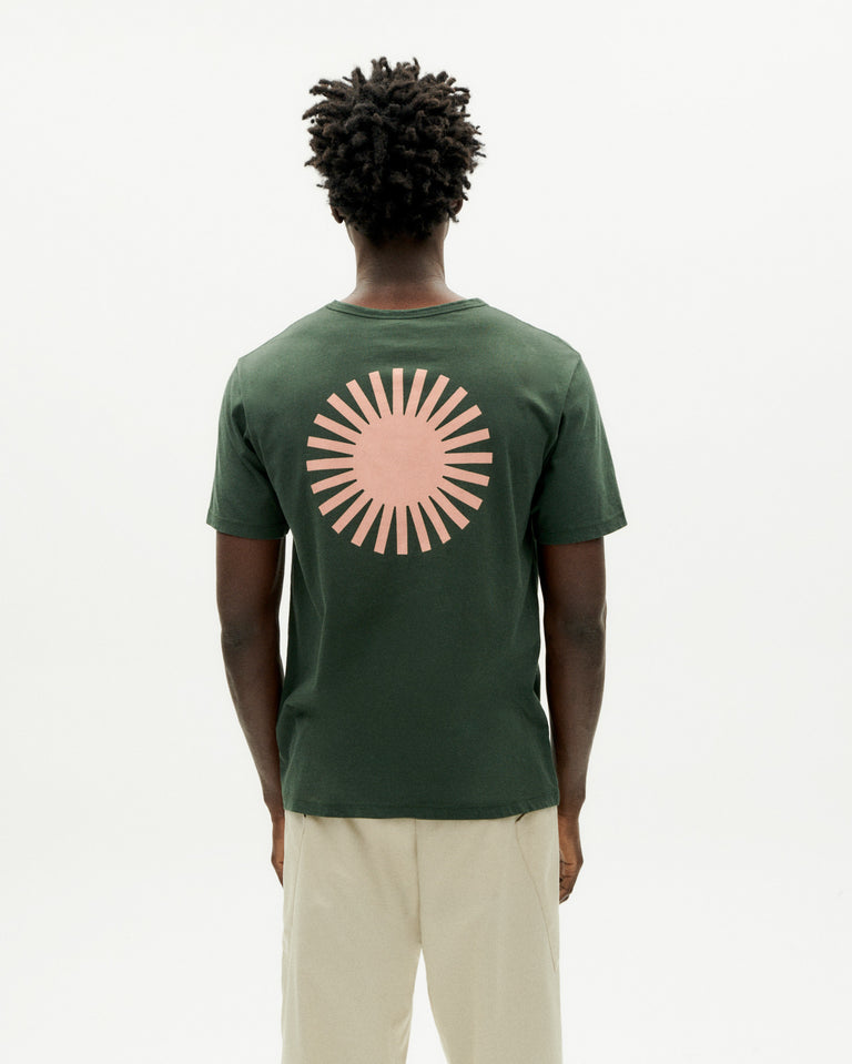 Camiseta verde Sol coral sostenible -1