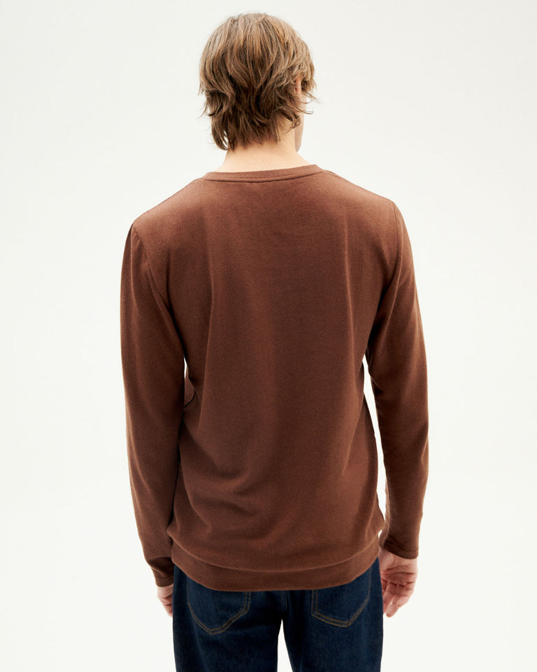 Camiseta gruesa marrón hemp Shiva sostenible-4