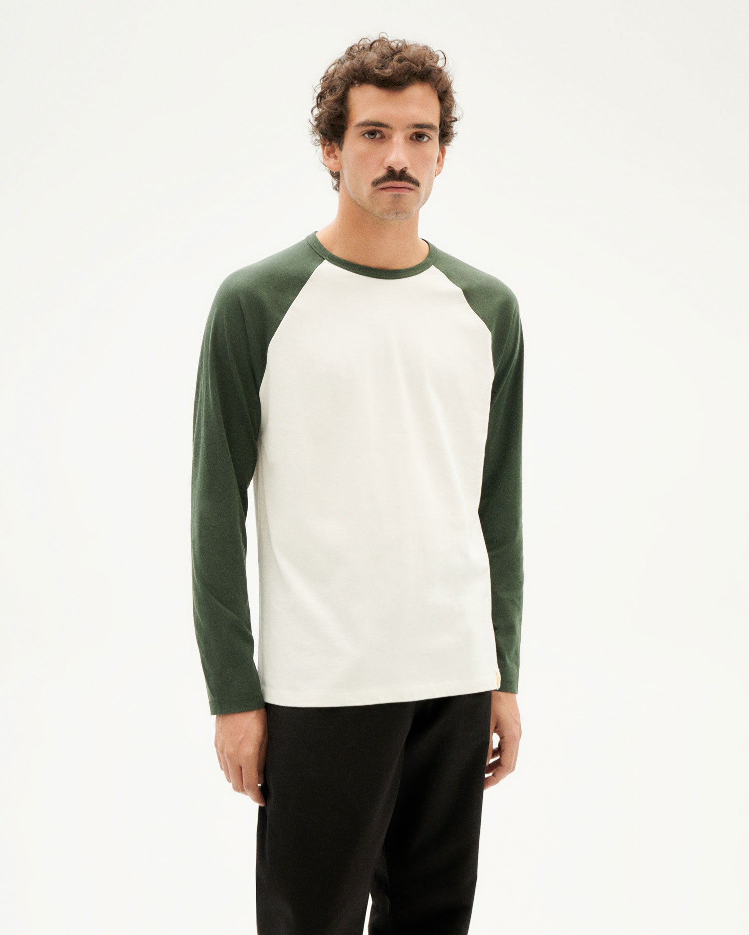 T shirt vert Baseball en coton biologique pour homme Thinking Mu Thinking MU