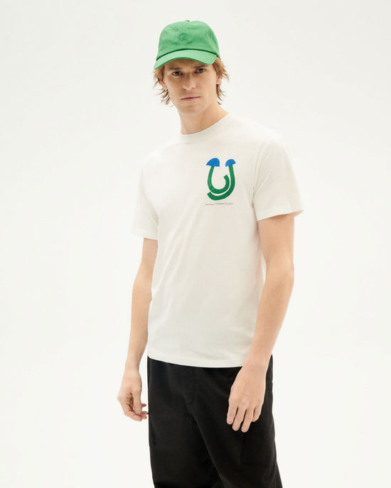 Camiseta blanca Funghi 2 sostenible-1