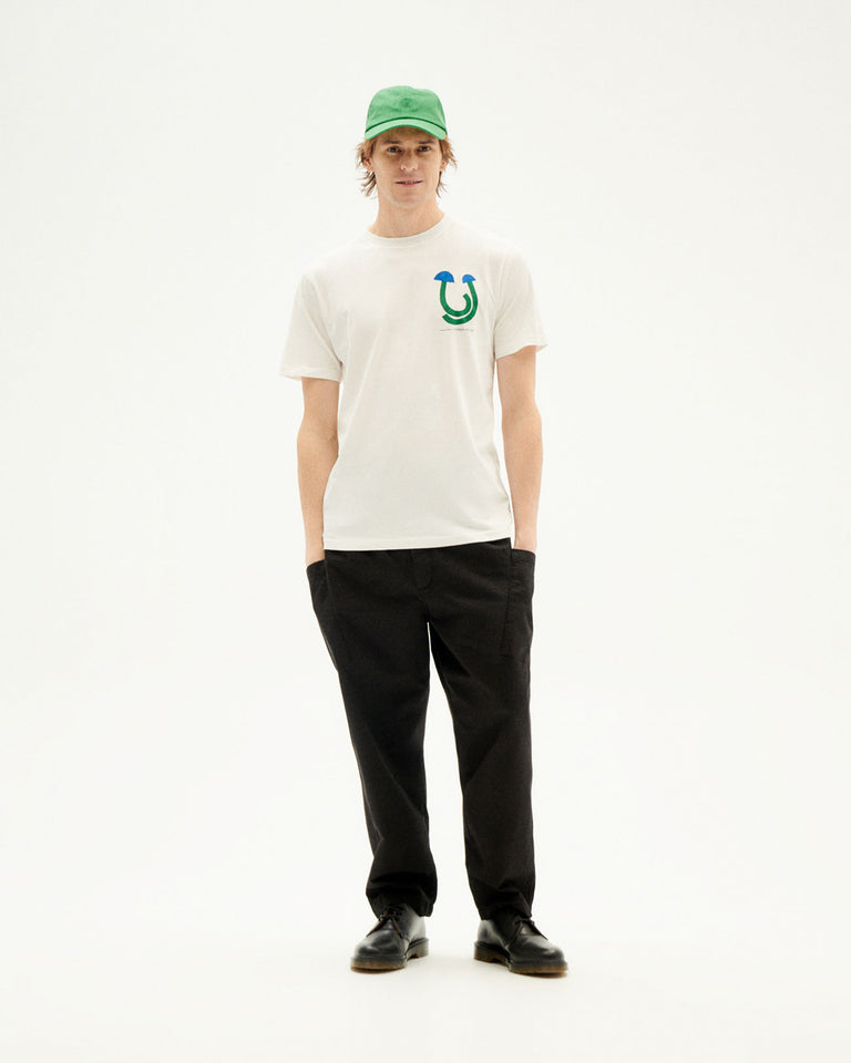 Camiseta blanca Funghi 2 sostenible-2