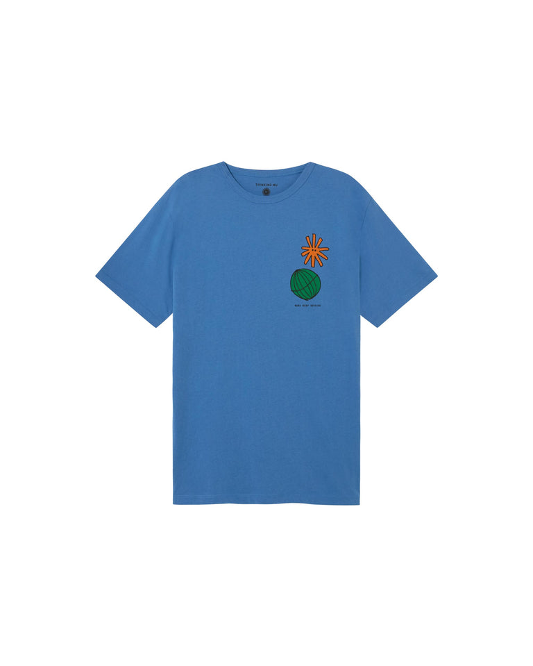 Camiseta azul Mama sostenible-foto silueta6