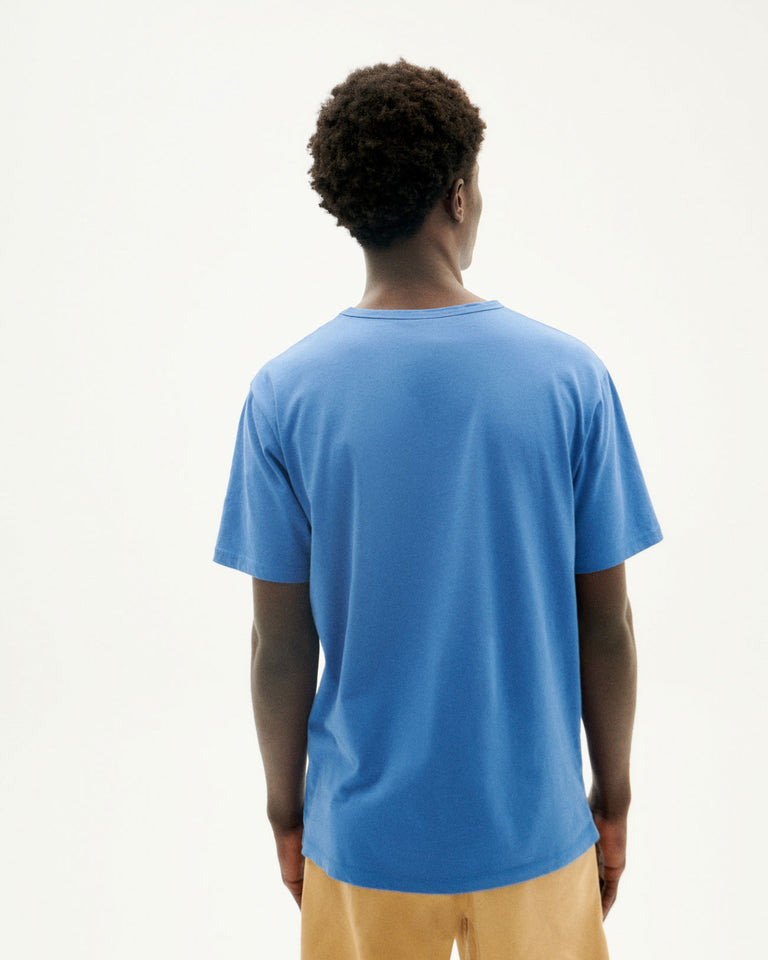 Camiseta azul Mama sostenible-4