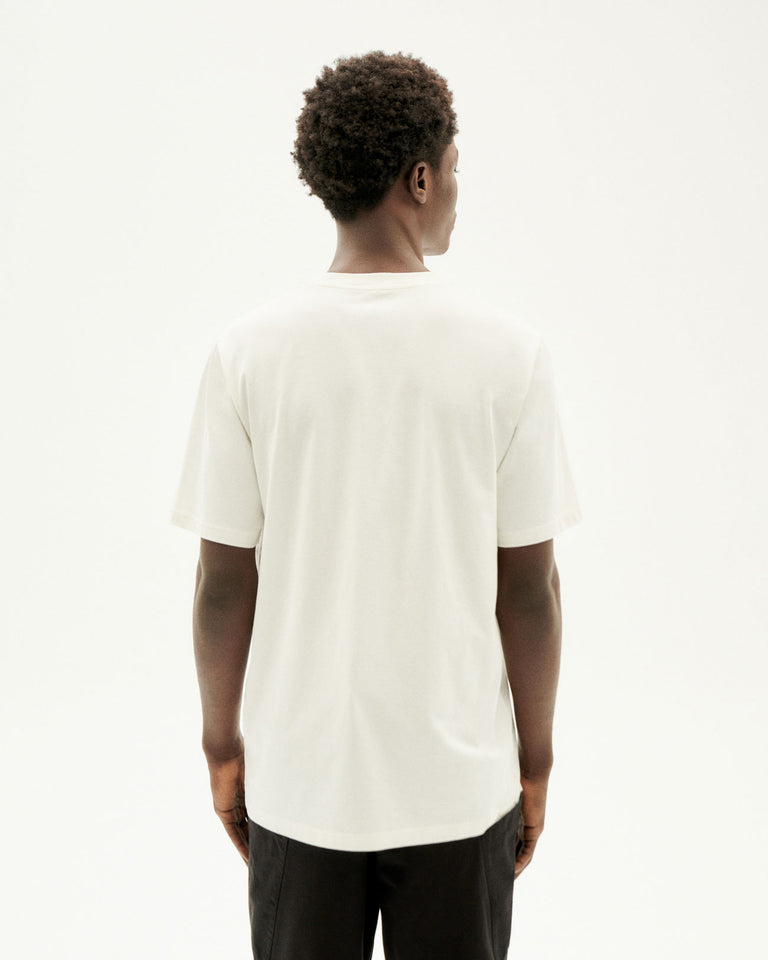 Camiseta blanca Grid zach sostenible-5