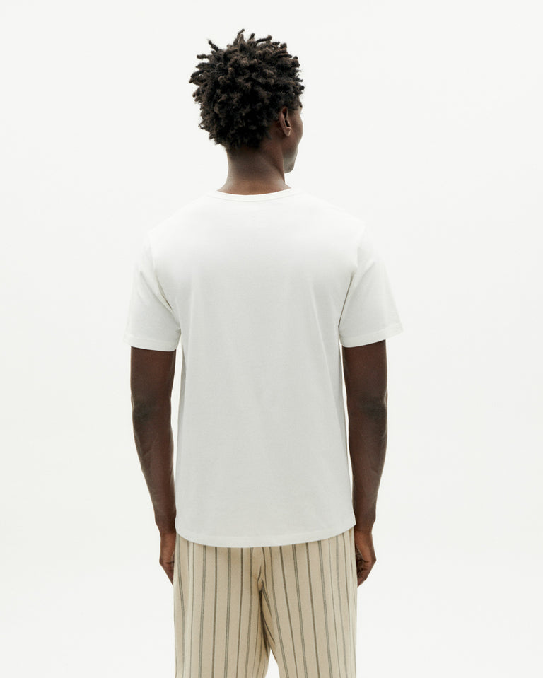 Camiseta blanca Rousteau sostenible -4