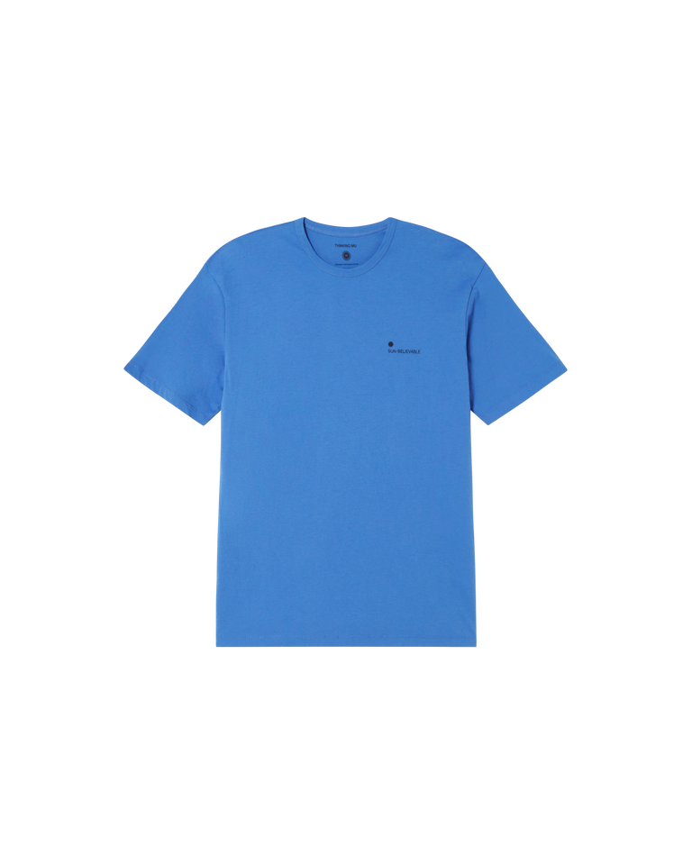Camiseta azul Sunbelievable sostenible -siluetax