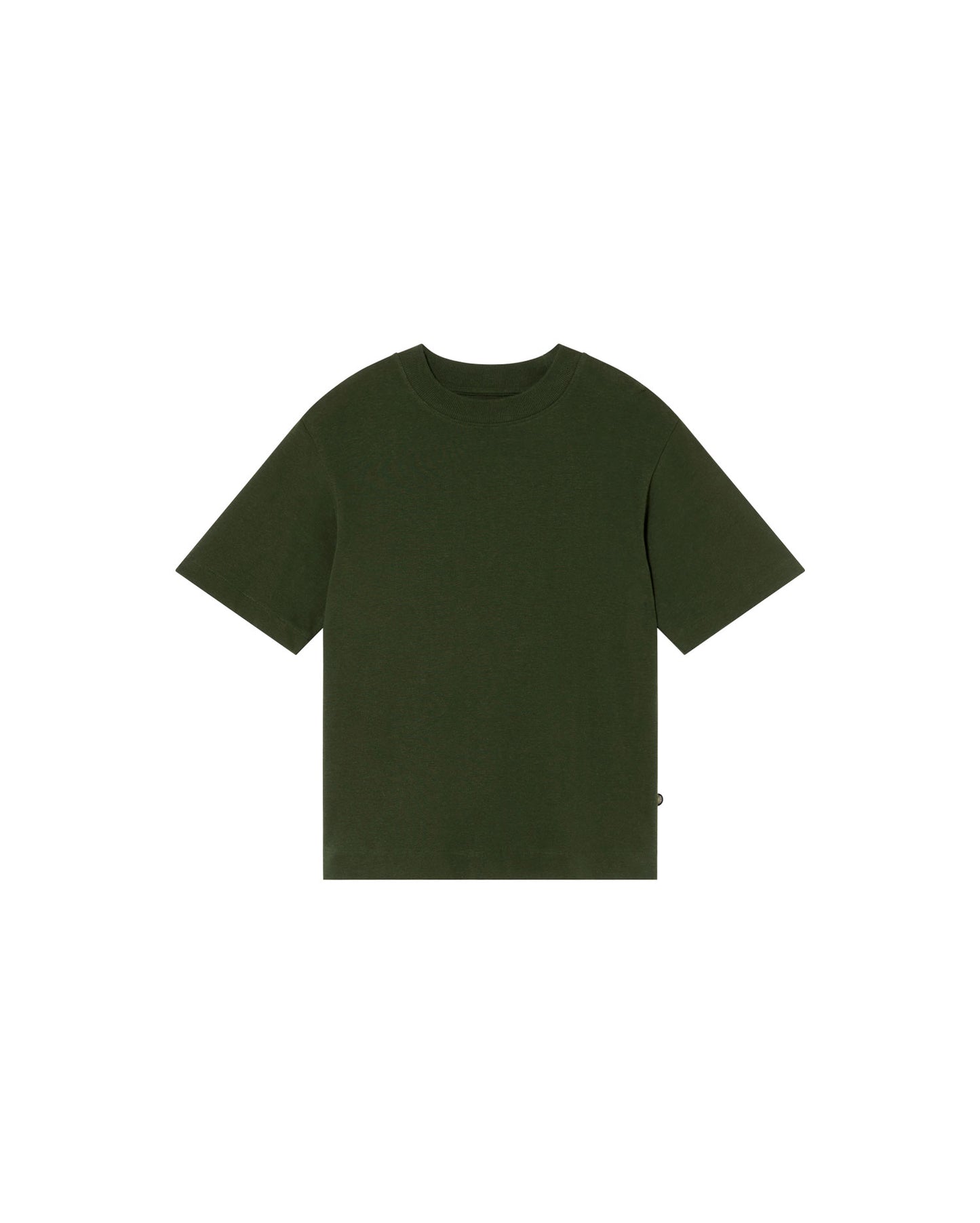 Camiseta gruesa verde hemp Roy sostenible - silueta 1