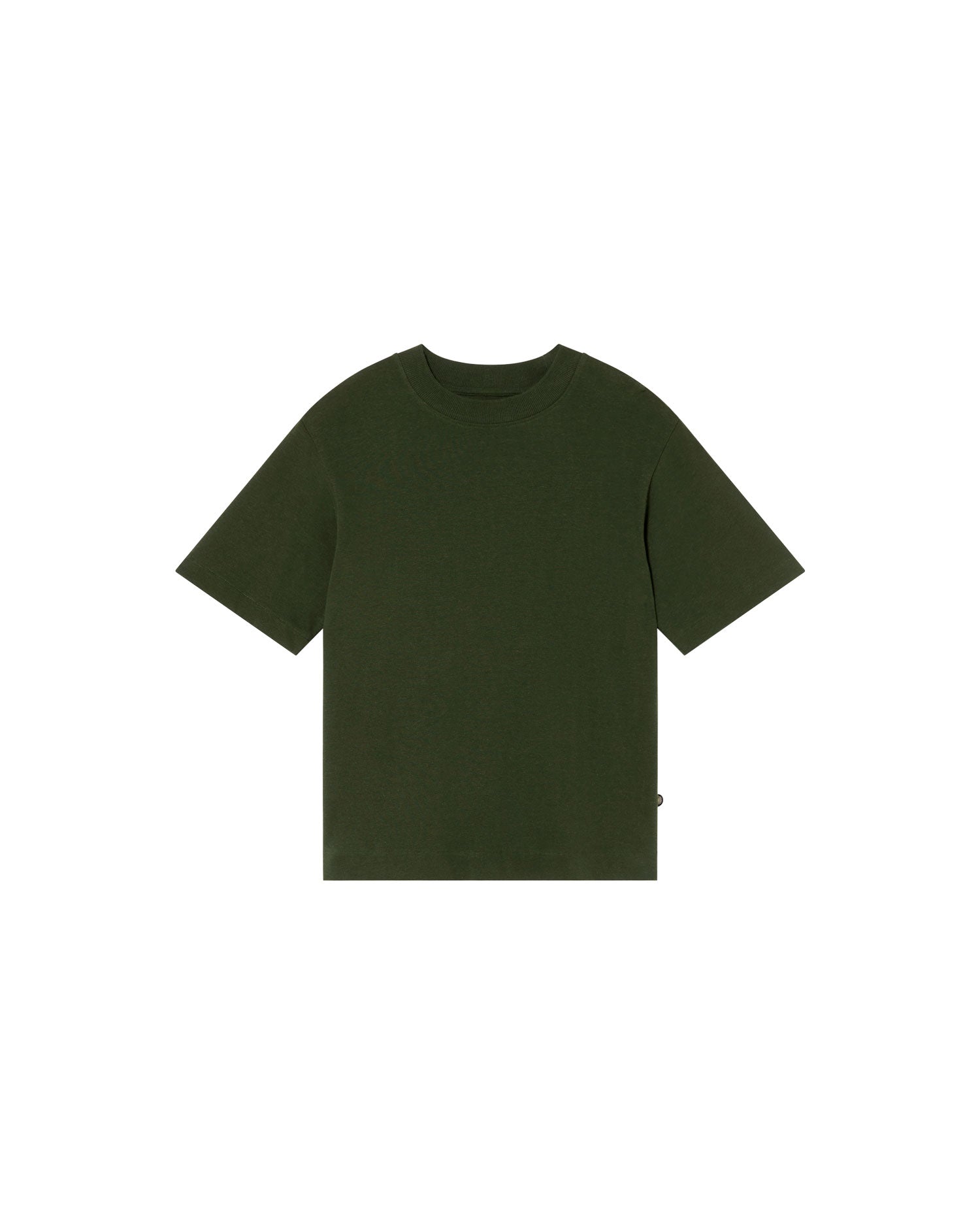 Camiseta gruesa verde hemp Roy sostenible - silueta 1
