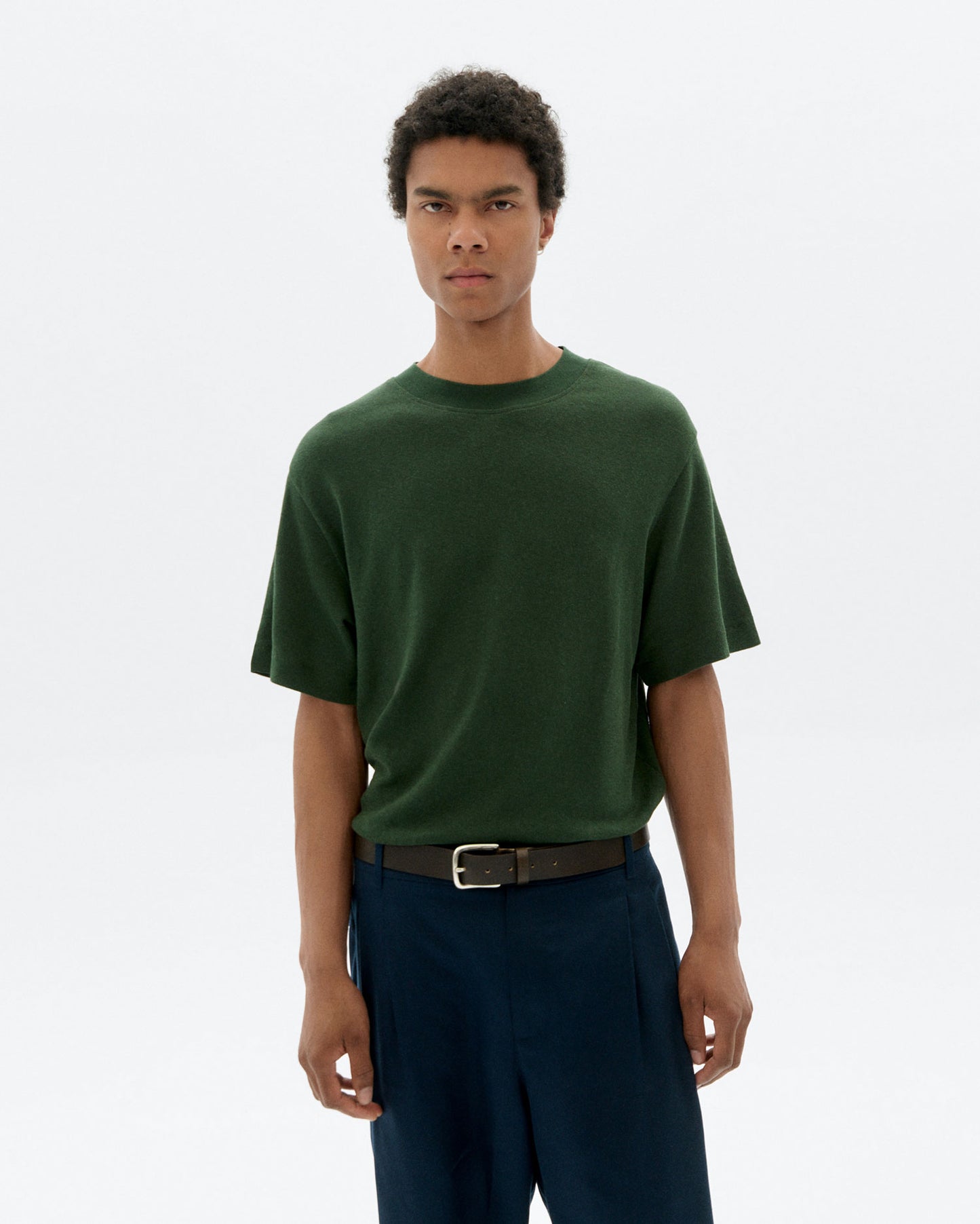 Camiseta loose verde hemp Roy sostenible - 2