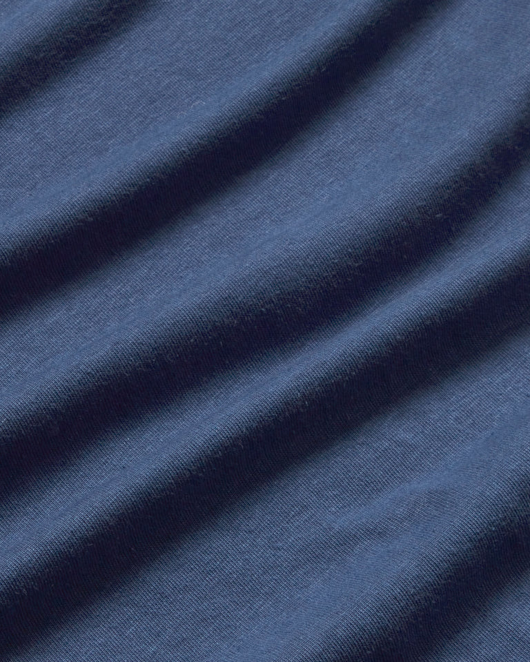 Camiseta gruesa azul hemp Roy sostenible - silueta 3