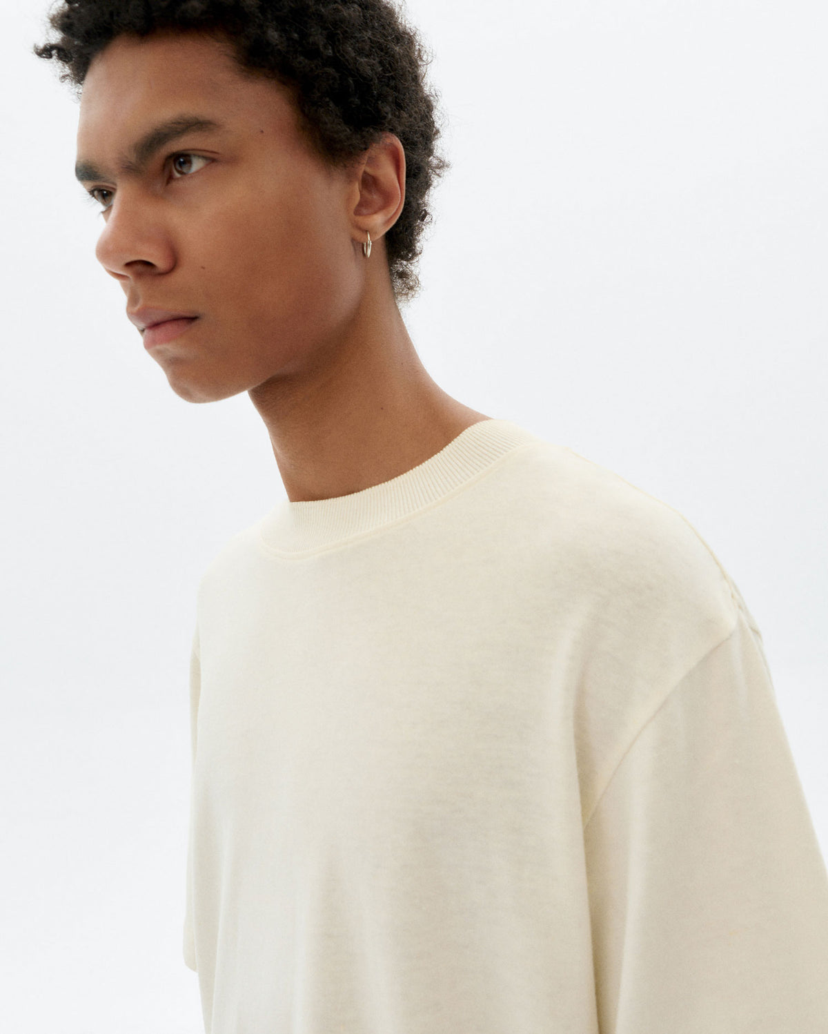 Camiseta loose blanca hemp Roy sostenible - 3