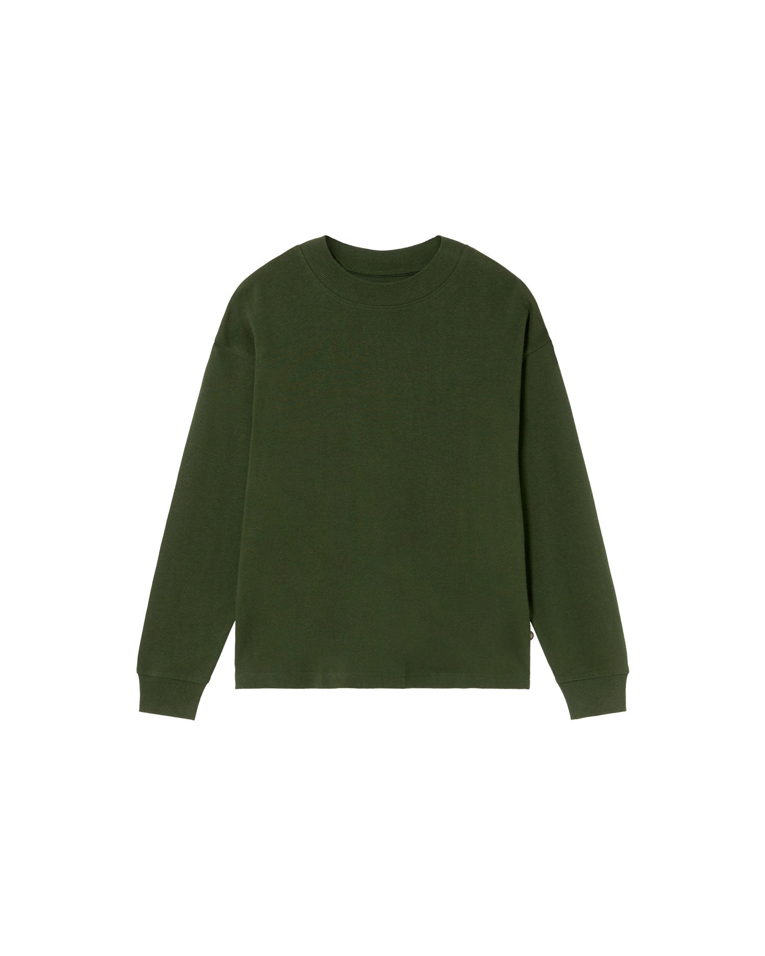 Camiseta gruesa verde hemp Doug sostenible - silueta 3