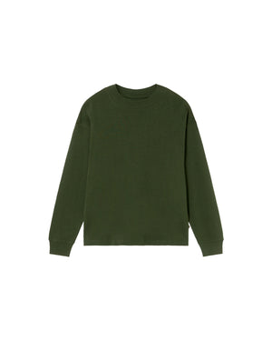 Camiseta gruesa verde hemp Doug sostenible - silueta 3