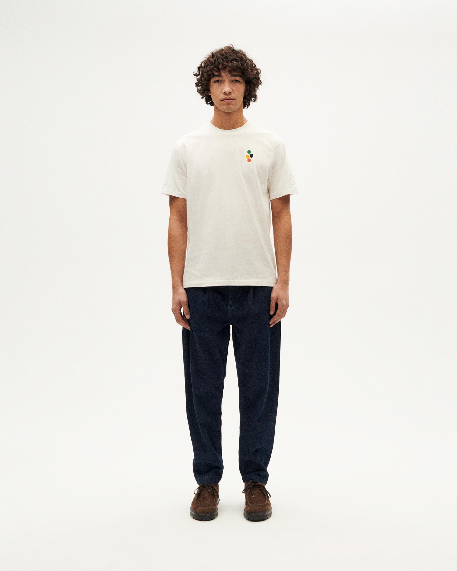 Camiseta blanca Bubbles sostenible-2