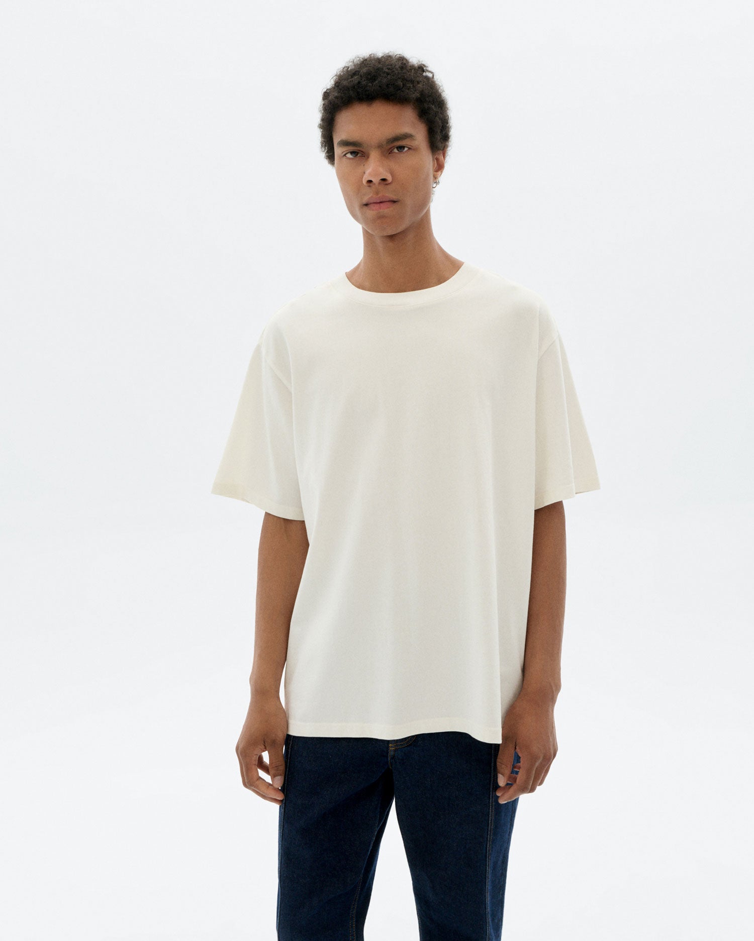 Camiseta loose blanca Eric sostenible - 1
