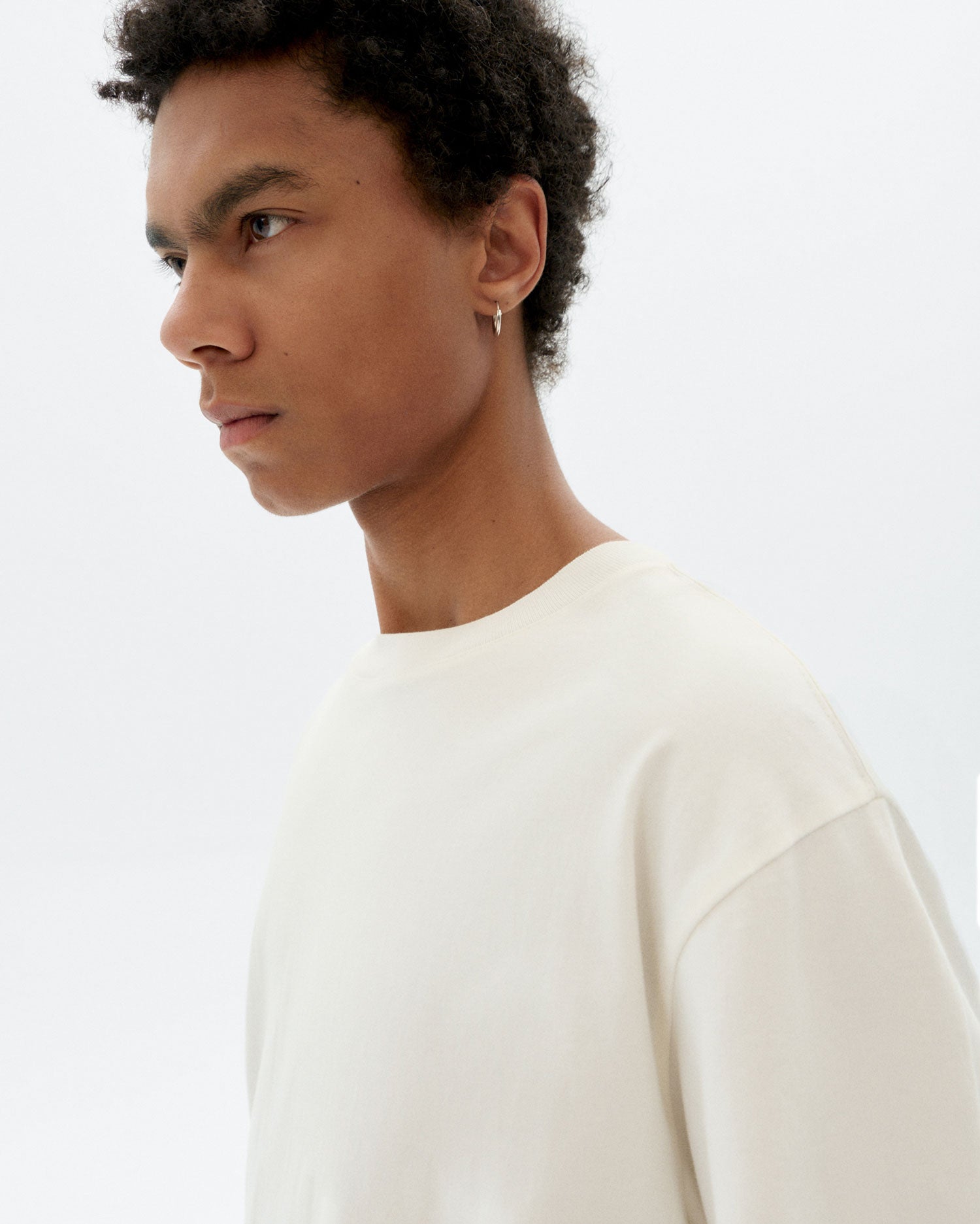 Camiseta loose blanca Eric sostenible - 3