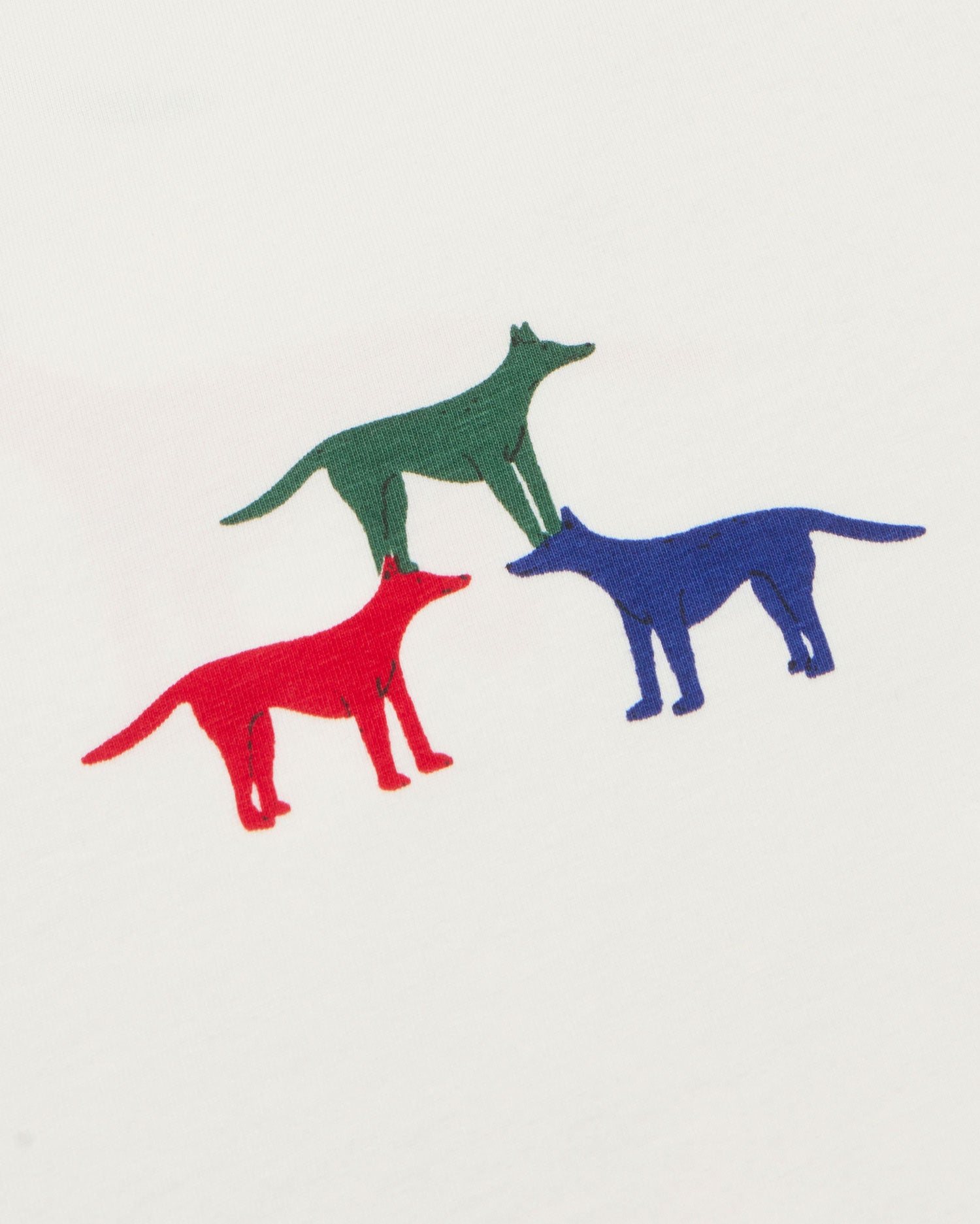 Camiseta blanca perritos Zach sostenible - silueta 3