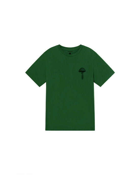 Camiseta verde funghi Zach sostenible - silueta 1